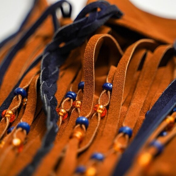 Vintage Suede Fringe Crossbody bag - Picture 4 of 7
